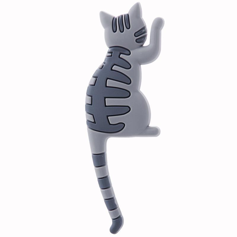 Gray cat-shaped object on a white background