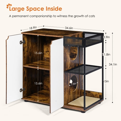 Stylish Litter Box Enclosure For Two Cats - Neferpaws