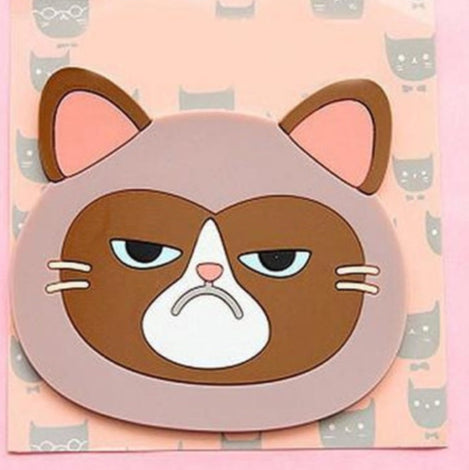 Cat-shaped face mask on a pink background with cat pattern - Neferpaws
