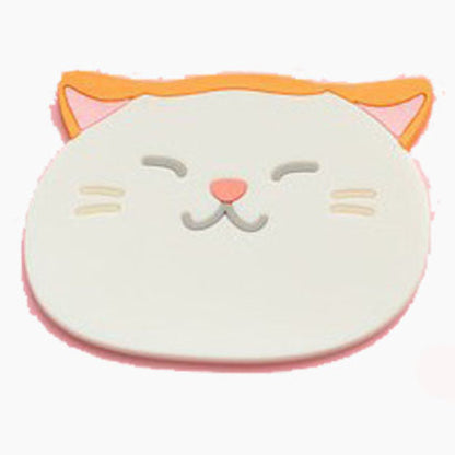 Happy cat shaped coaster design
