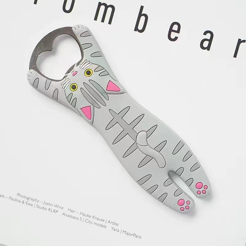 Cat-shaped bottle opener on a white background - Neferpaws