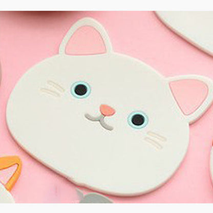 Cat shaped coaster packed by four