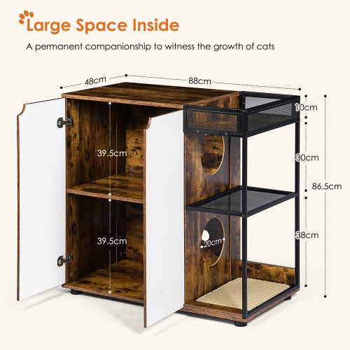 Stylish Litter Box Enclosure For Two Cats - Neferpaws