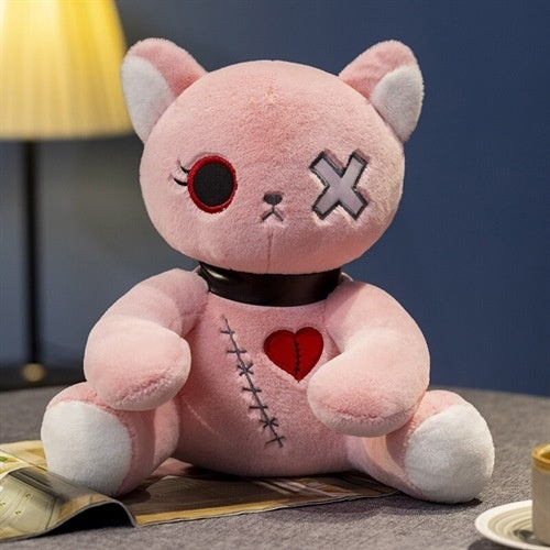 Pink cat plush toy - Dark cat serie from Neferpaws