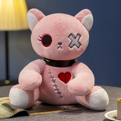 Pink cat plush toy - Dark cat serie from Neferpaws
