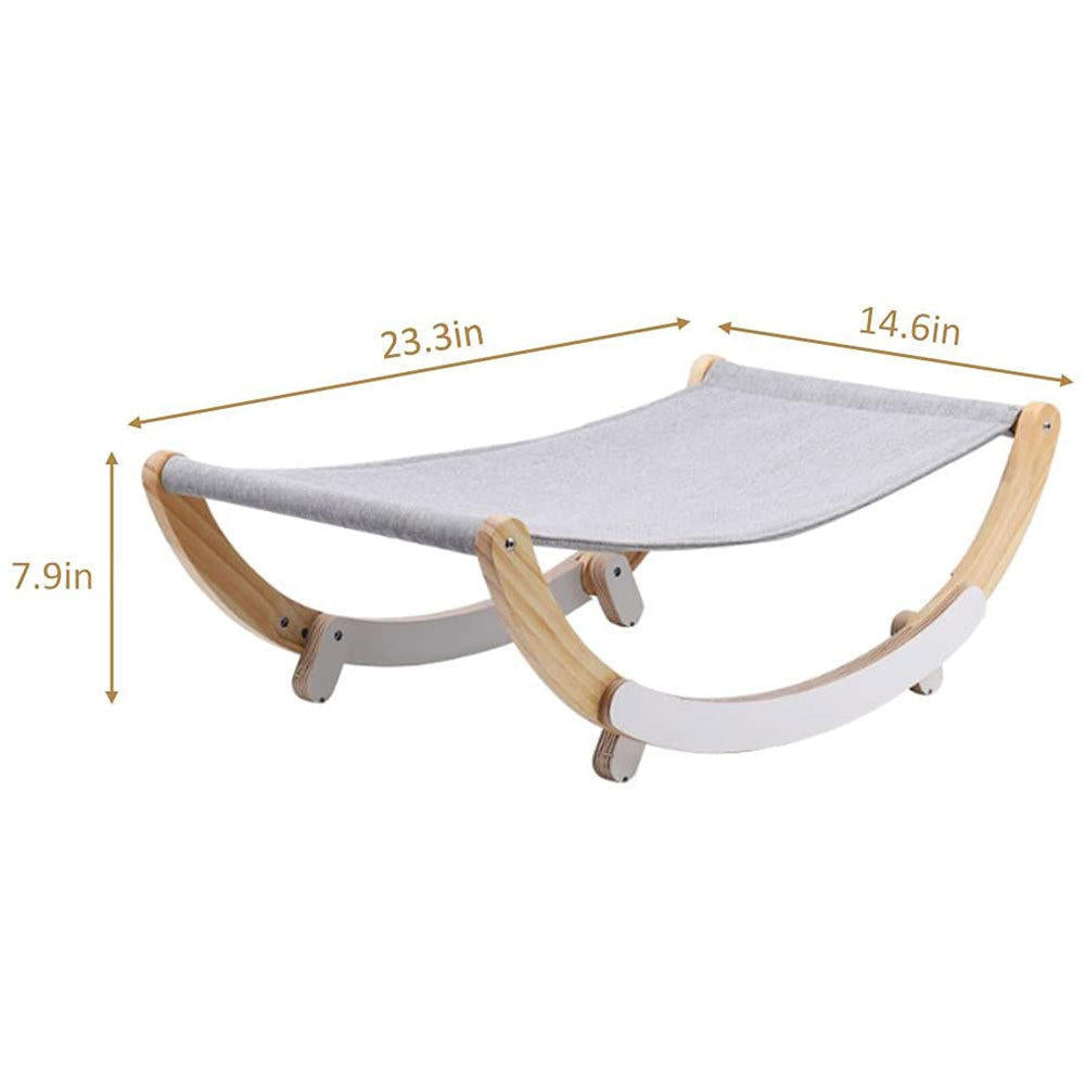 Cat hammock with wooden frame and measurements 