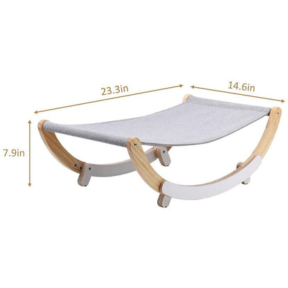 Cat hammock with wooden frame and measurements 