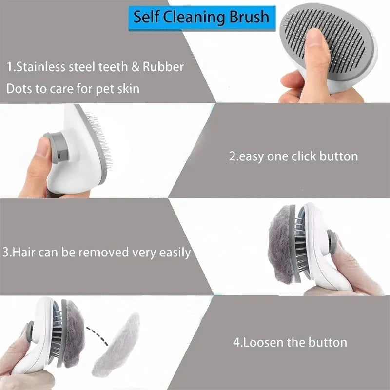 Self-Cleaning Pet Hair Removal Comb - Neferpaws