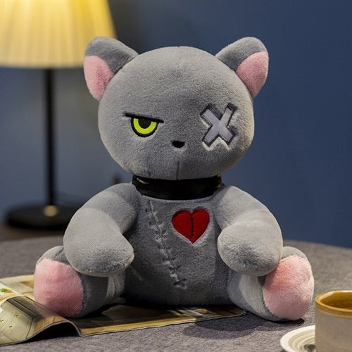 Gray cat plush toy - Dark cat serie from Neferpaws