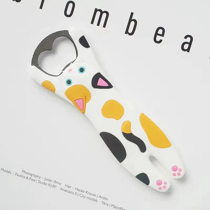 Cat-shaped bottle opener with colorful design- Neferpaws