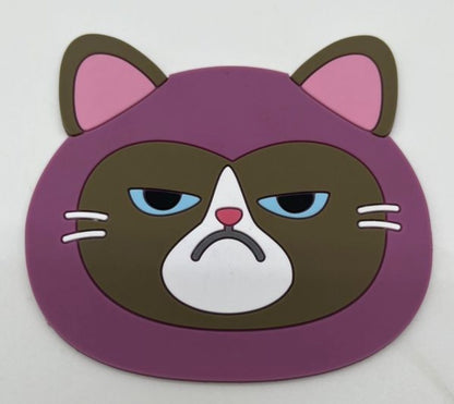 Cartoon cat face coaster design - Neferpaws