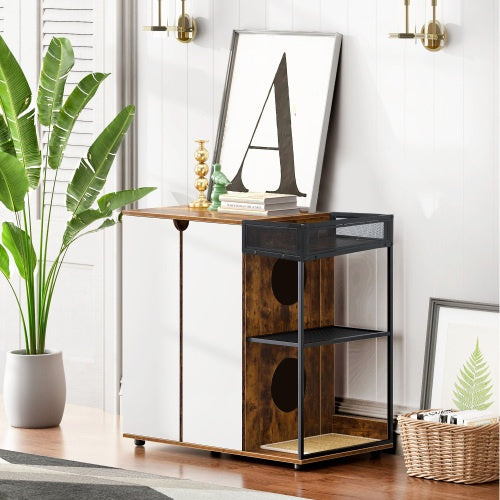 Stylish Litter Box Enclosure For Two Cats - Neferpaws