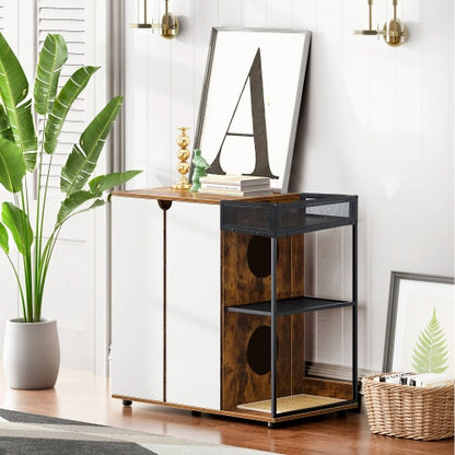 Stylish Litter Box Enclosure For Two Cats - Neferpaws